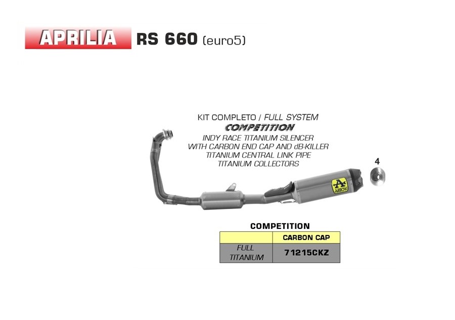 Parts :: Aprilia :: RS 660 :: Exhaust :: Arrow Aprilia RS 660