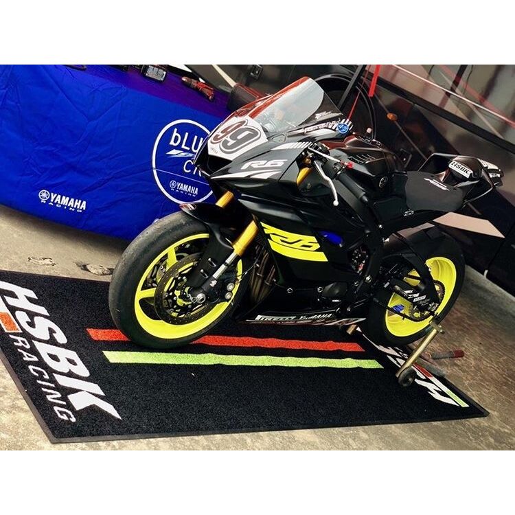 Kawasaki Motorcycle Mat  Motorcycle Garage Floor Mat: MOTO-D Racing